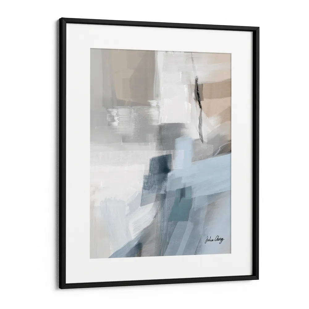 Muted Blue Abstract Artwork For Living Room - XS / Matte Paper / Rolled Art - Nook At You