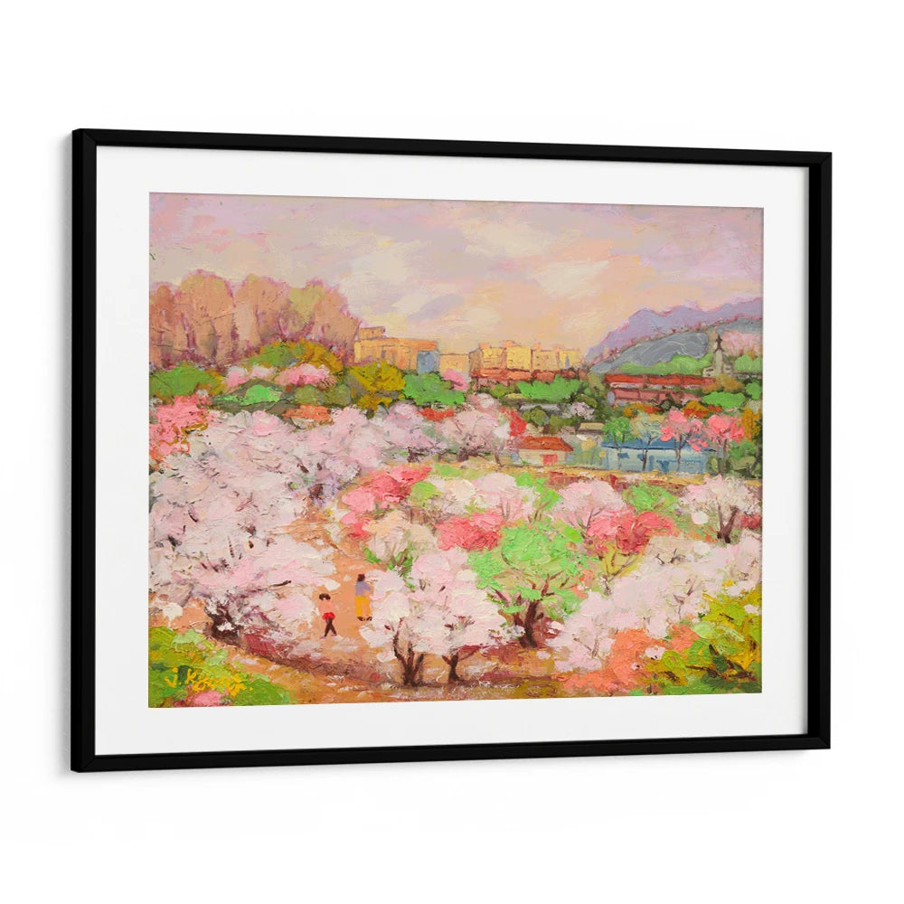 Spring Blossom Cityscape Canvas Landscape Wall Art - XS / Matte Paper / Rolled Art - Nook At You