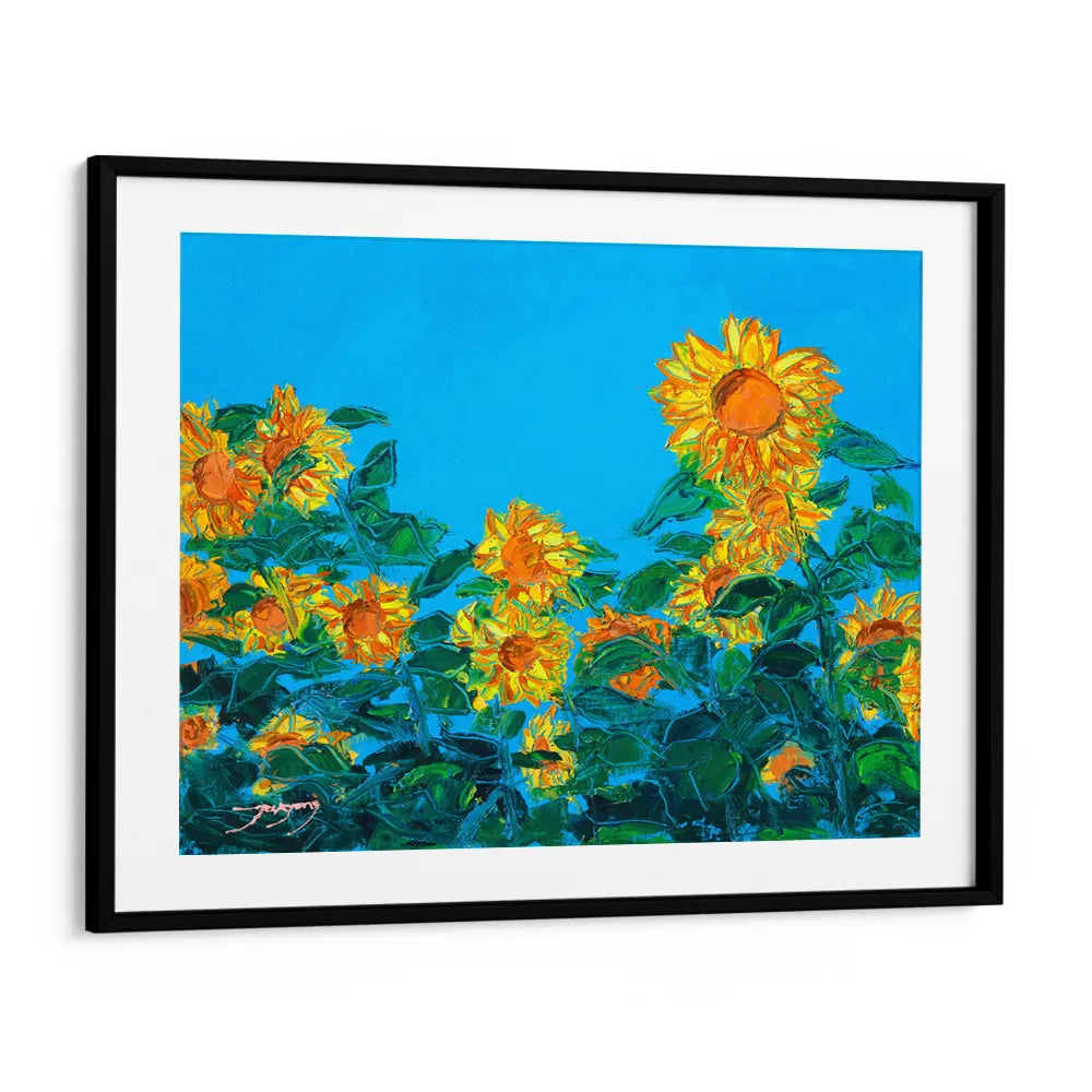 Vibrant Sunflower Field Floral Wall Art - XS / Matte Paper / Rolled Art - Nook At You