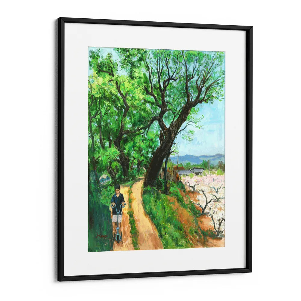 Childhood Spring Path Canvas Landscape Wall Art - XS / Matte Paper / Rolled Art - Nook At You
