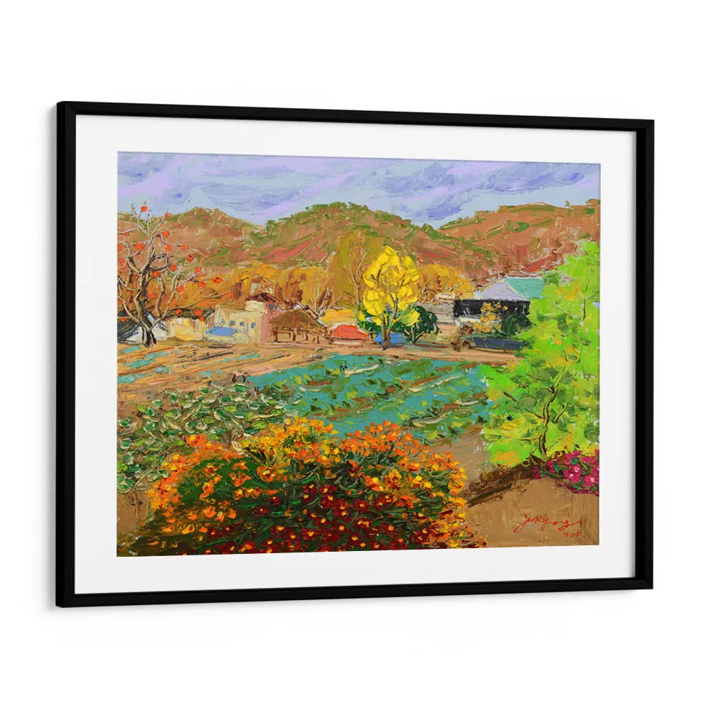 Vibrant Autumn Countryside Landscape Wall Art Print - XS / Matte Paper / Rolled Art - Nook At You