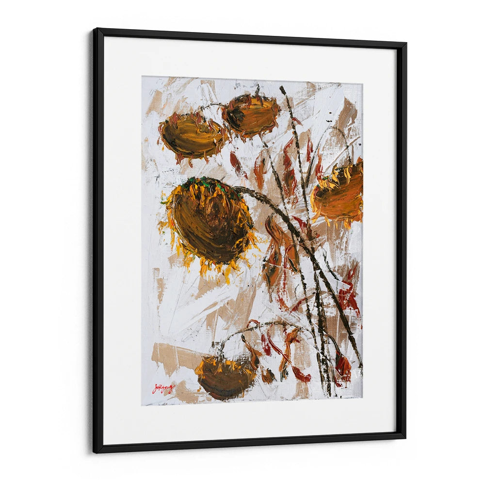 Wilted Autumn Sunflowers Floral Wall Art Poster - XS / Matte Paper / Rolled Art - Nook At You
