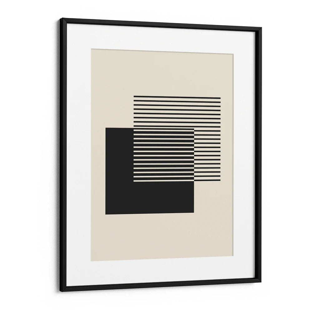 Layered Geometric Contrast Wall Art For Living Room - XS / Matte Paper / Rolled Art - Nook At You