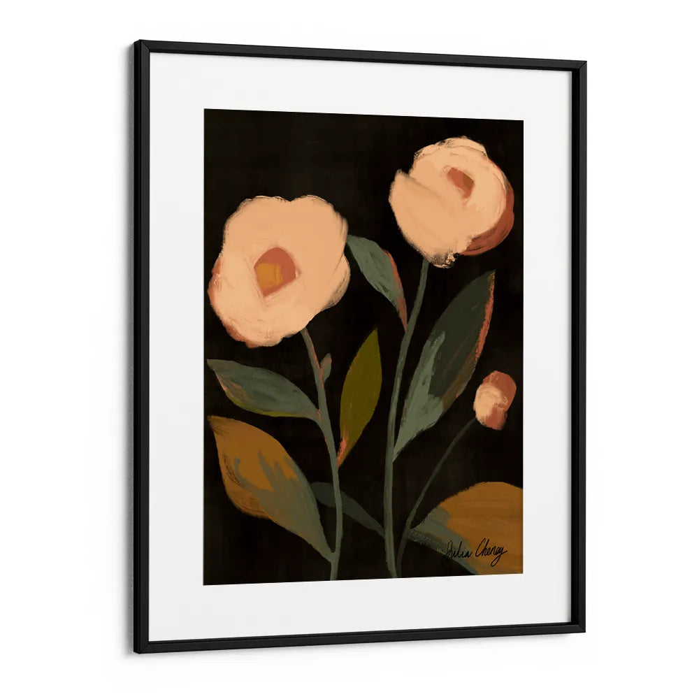 Midnight Blooms Botanical Painting - XS / Matte Paper / Rolled Art - Nook At You