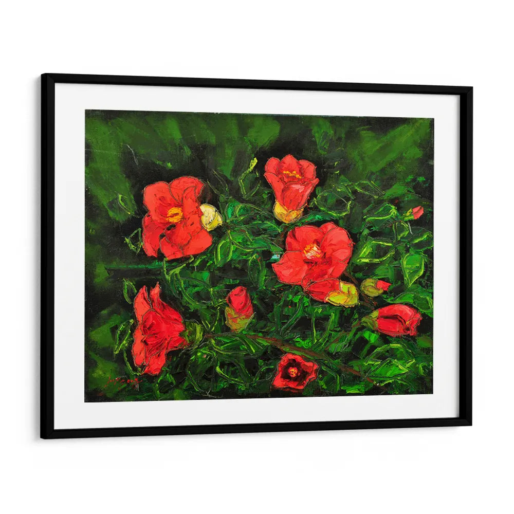 Vibrant Red Flowers Botanical Wall Art Poster - XS / Matte Paper / Rolled Art - Nook At You
