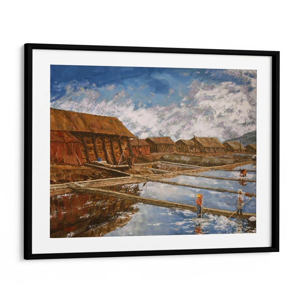 Traditional Saltworks Scene Landscape Poster - XS / Matte Paper / Rolled Art - Nook At You