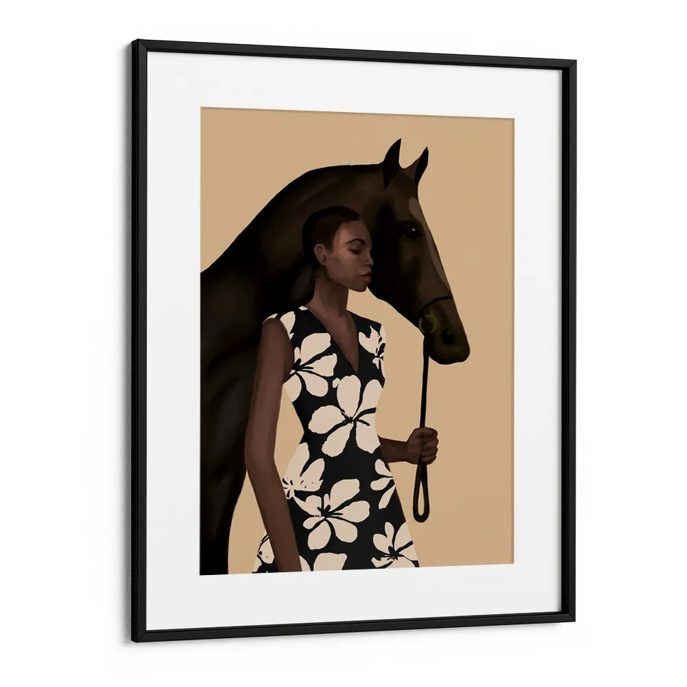 Elegant Woman Horse Boho Wall Art - XS / Matte Paper / Rolled Art - Nook At You