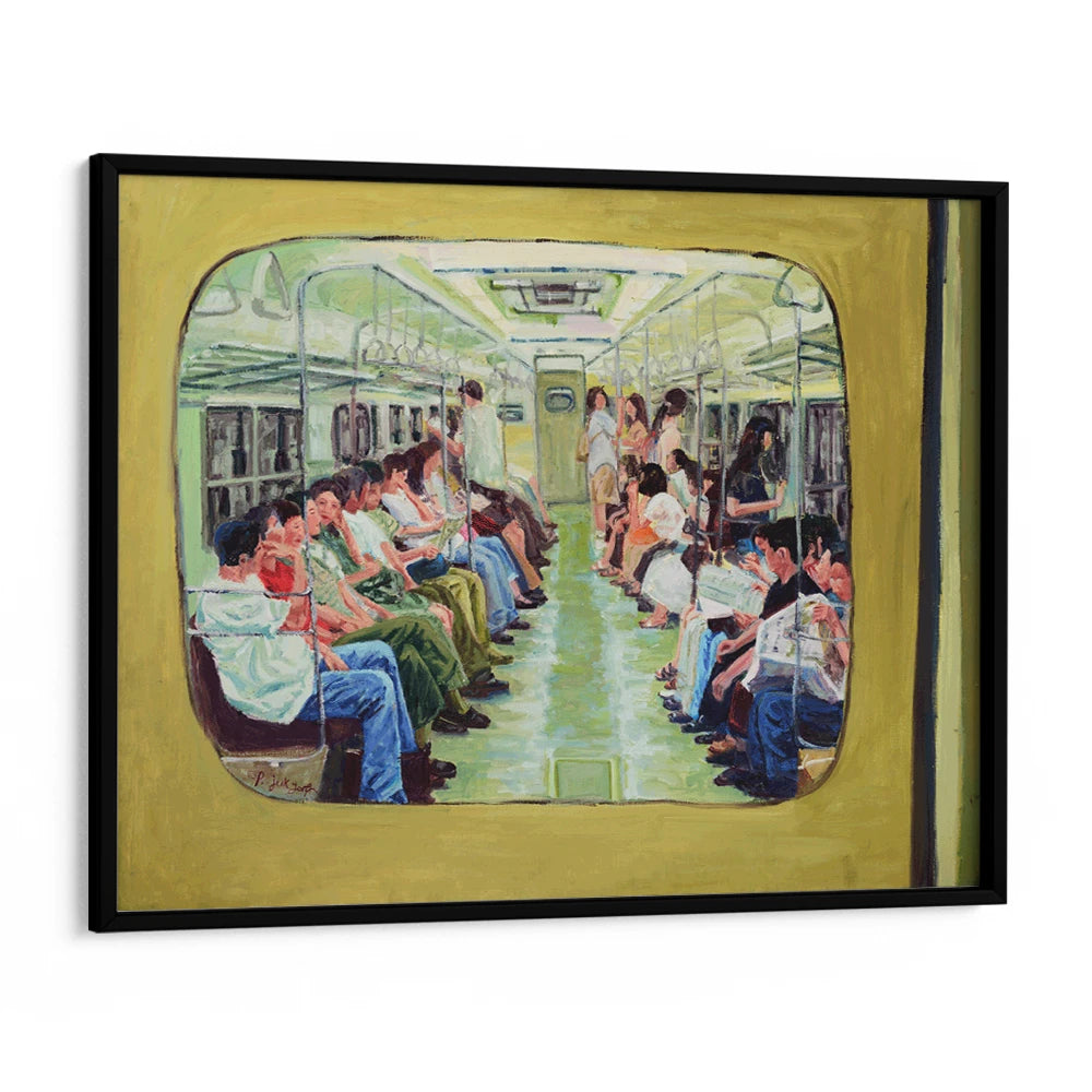 Green Subway Journey Landscape Wall Art - XS / Matte Paper / Rolled Art - Nook At You