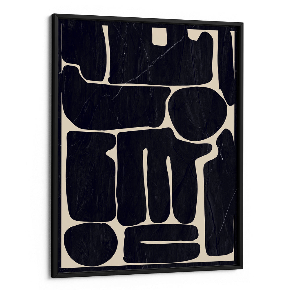 Noir Shapes – Bold Black Abstract Wall Art - XS / Matte Paper / Rolled Art - Nook At You