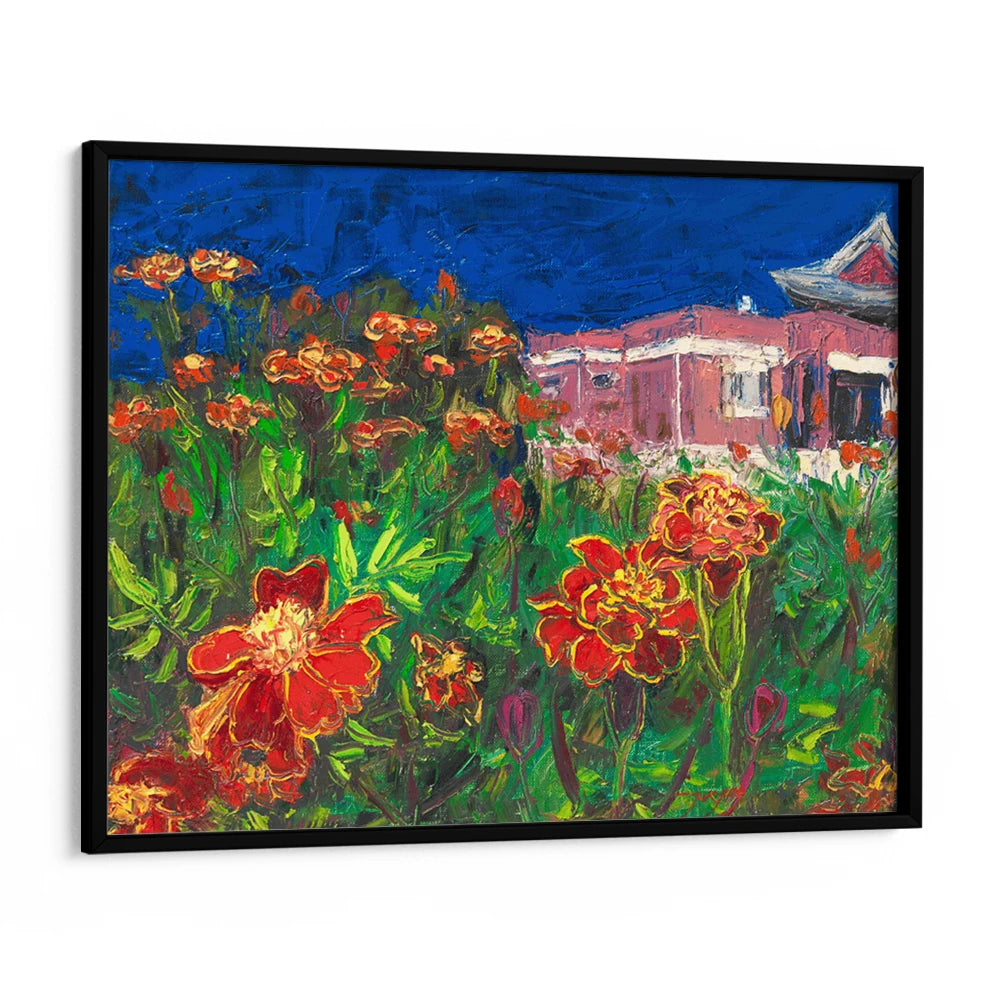 Temple Garden Marigolds Botanical Wall Art Poster - XS / Matte Paper / Rolled Art - Nook At You