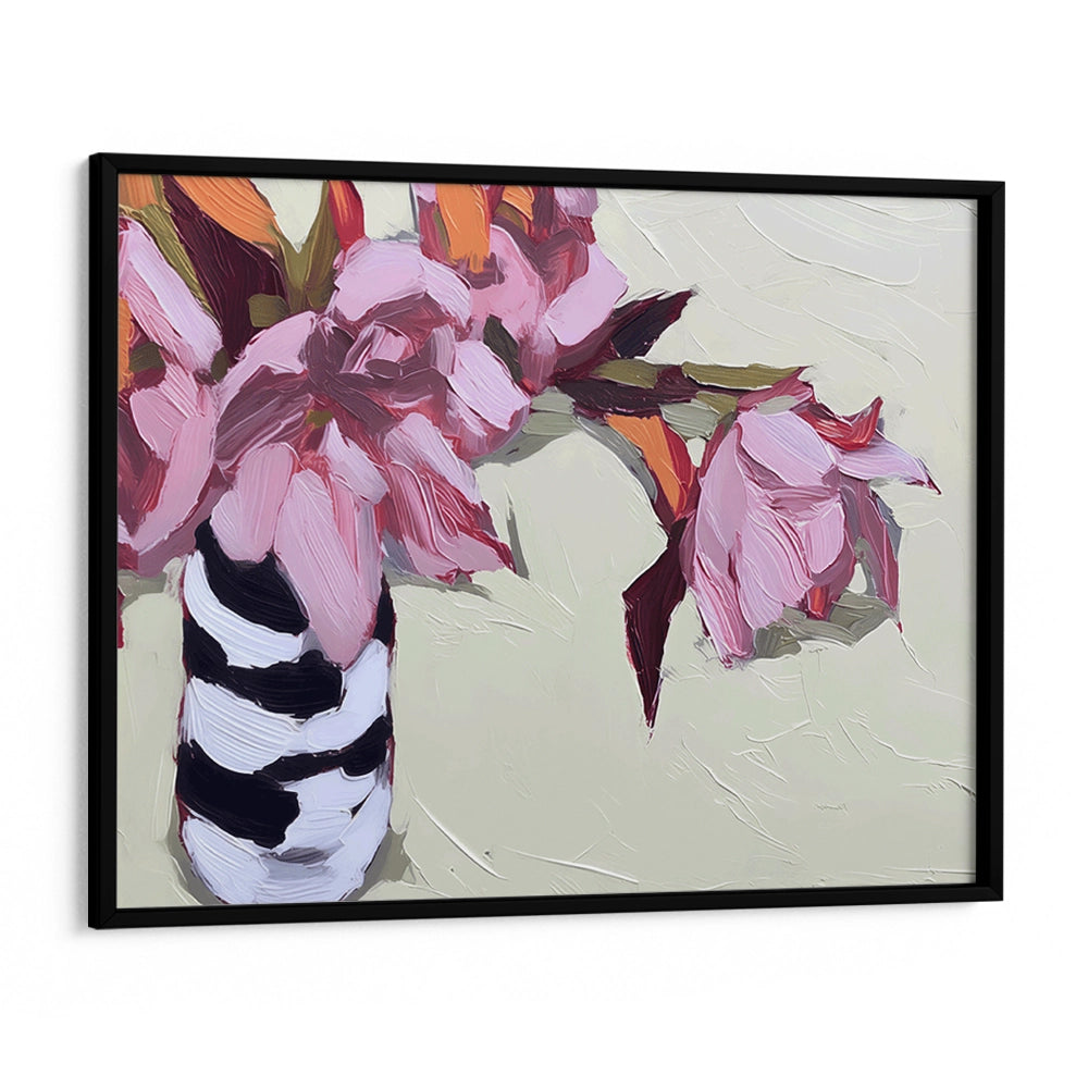 Pink Flowers Botanical Canvas Painting - XS / Matte Paper / Rolled Art - Nook At You