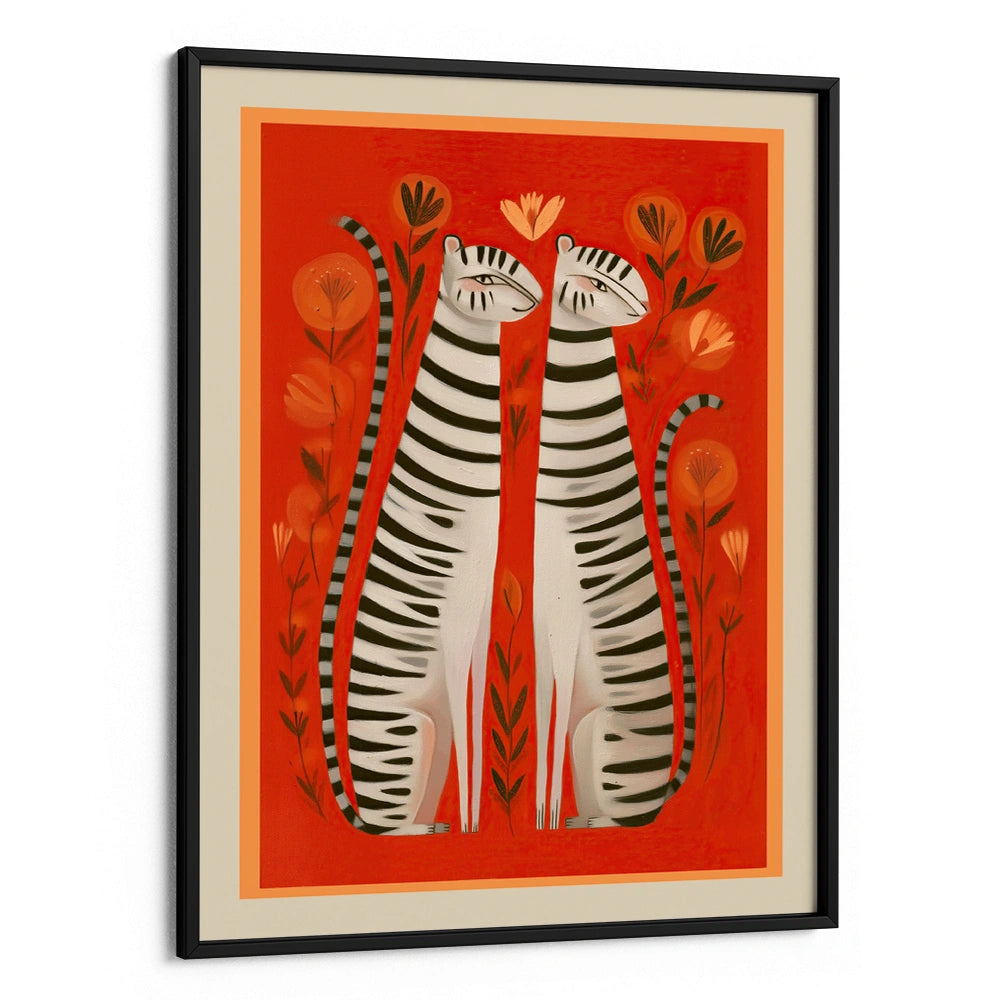 Whimsical White Tigers Canvas Wall Art - XS / Matte Paper / Rolled Art - Nook At You