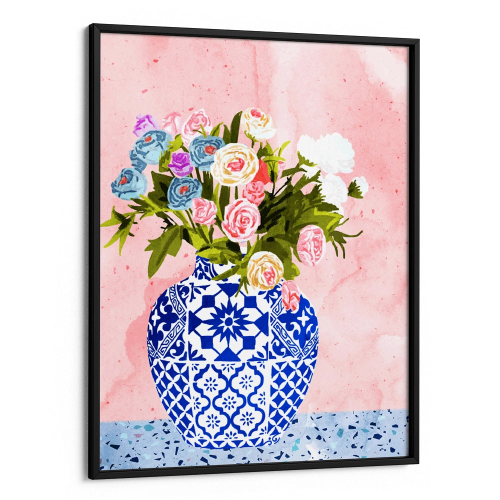 Ceramic Planter Botanical Canvas Painting - XS / Matte Paper / Rolled Art - Nook At You