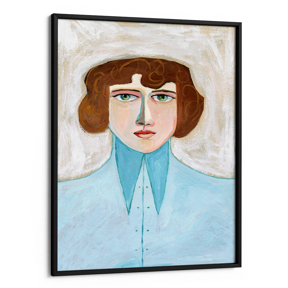 Serene Woman Portrait Canvas Painting - XS / Matte Paper / Rolled Art - Nook At You