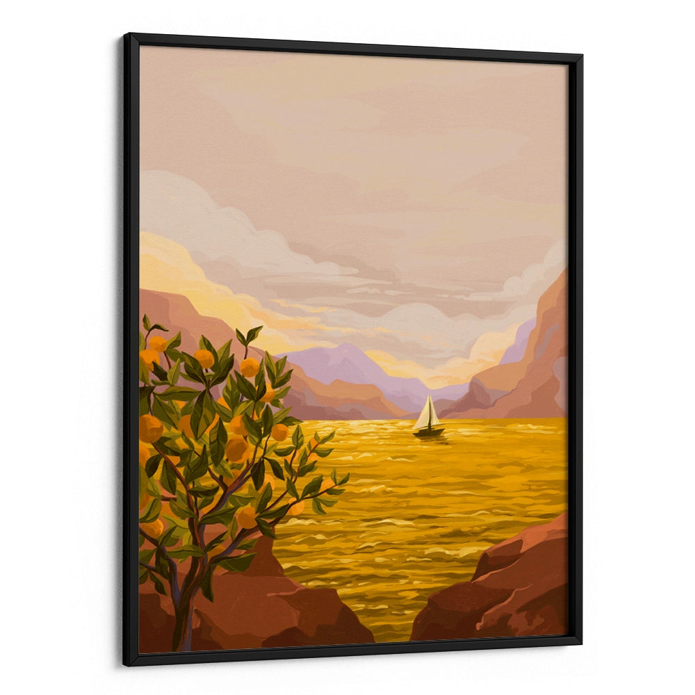 Golden Sunset Landscape Wall Art Print - XS / Matte Paper / Rolled Art - Nook At You