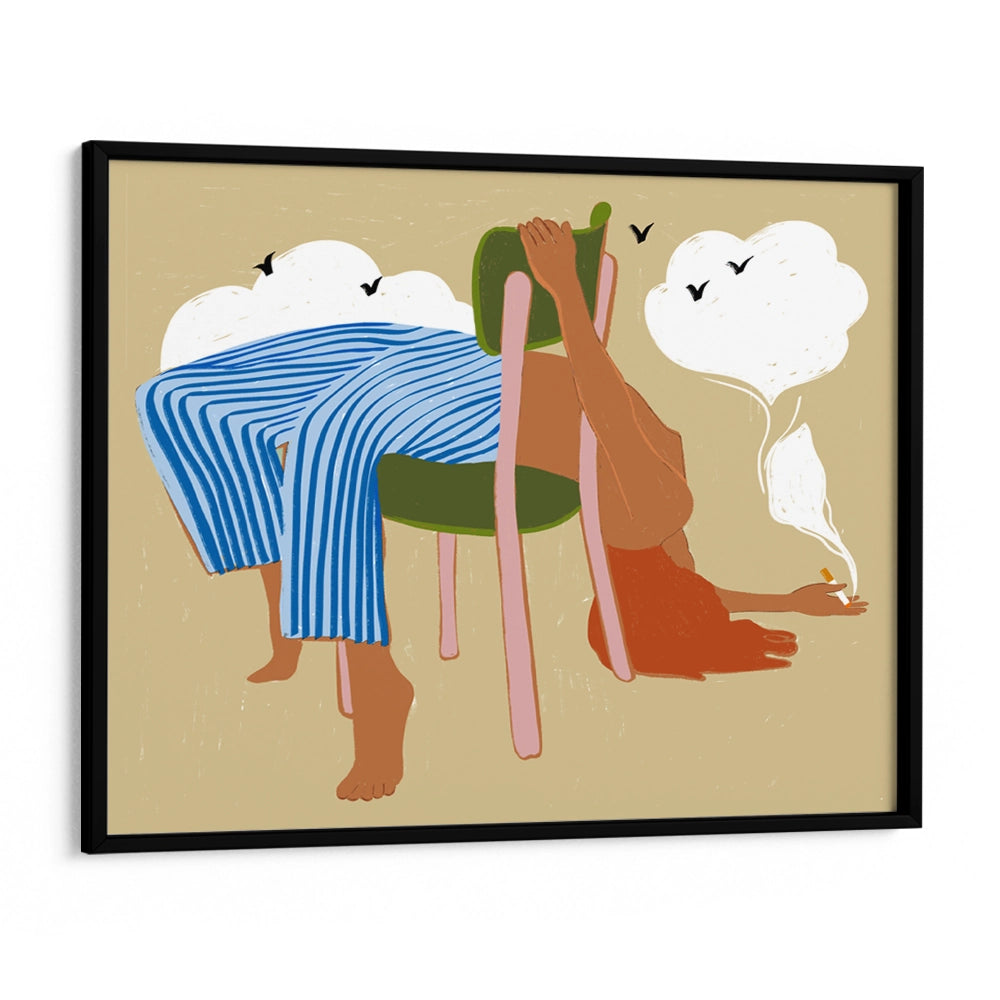 Smoking Up and Making Clouds Boho Canvas Print - XS / Matte Paper / Rolled Art - Nook At You