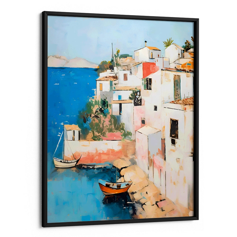 Town By the Sea Landscape Wall Art - XS / Matte Paper / Rolled Art - Nook At You