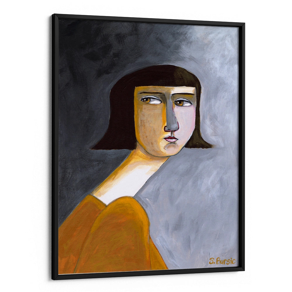 Brown Eyes Women Illustration Wall Art Print - XS / Matte Paper / Rolled Art - Nook At You