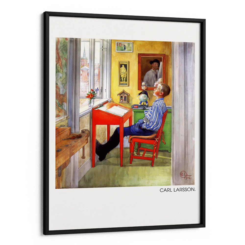 Carl Larsson - Esbjorn Doing His Homework Exhibition Art Poster - XS / Matte Paper / Rolled Art - Nook At You