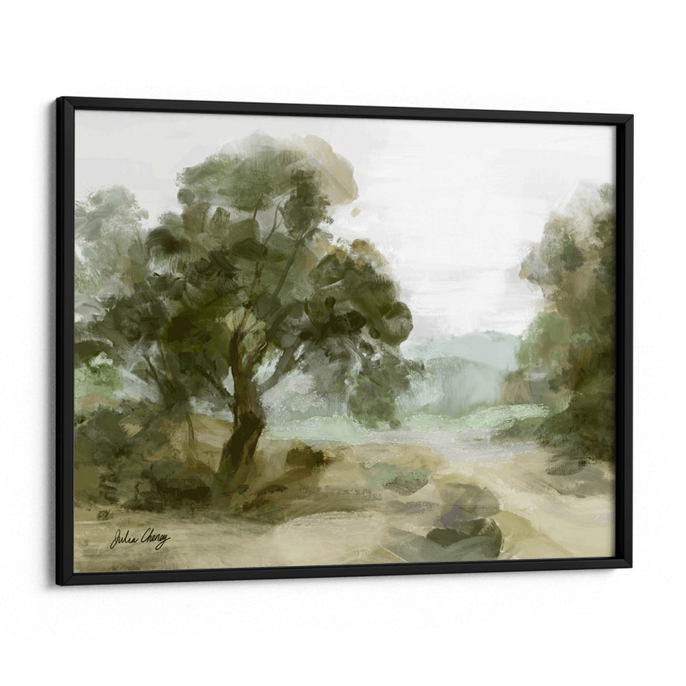 Misty Valley Path Landscape Painting - XS / Matte Paper / Rolled Art - Nook At You