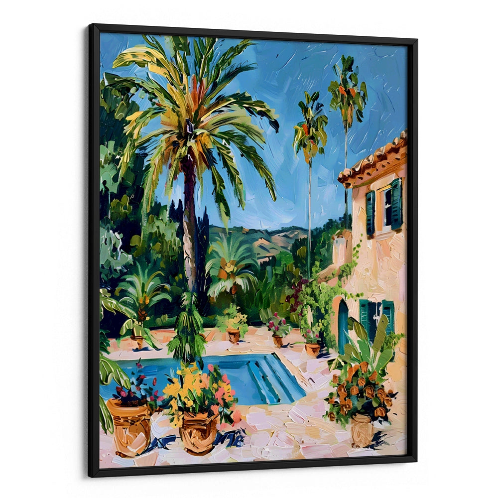 Pool and Palm Landscape Wall Decor - XS / Matte Paper / Rolled Art - Nook At You