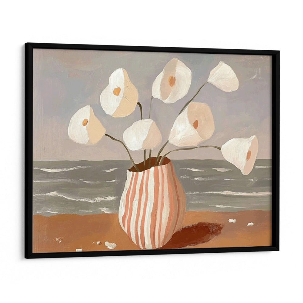 A Vase with White Calla Lilies Botanical Painting - XS / Matte Paper / Rolled Art - Nook At You