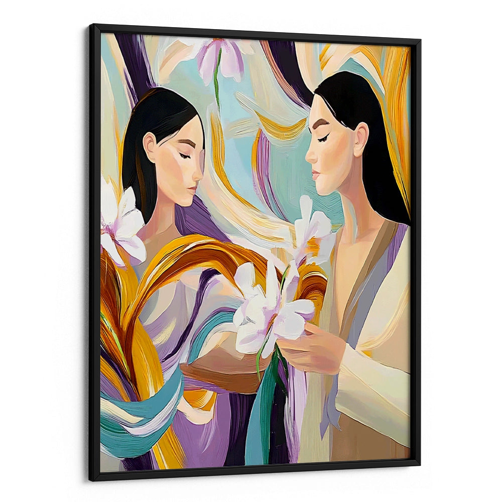 Held Between Us Women Illustration Wall Art Poster - XS / Matte Paper / Rolled Art - Nook At You