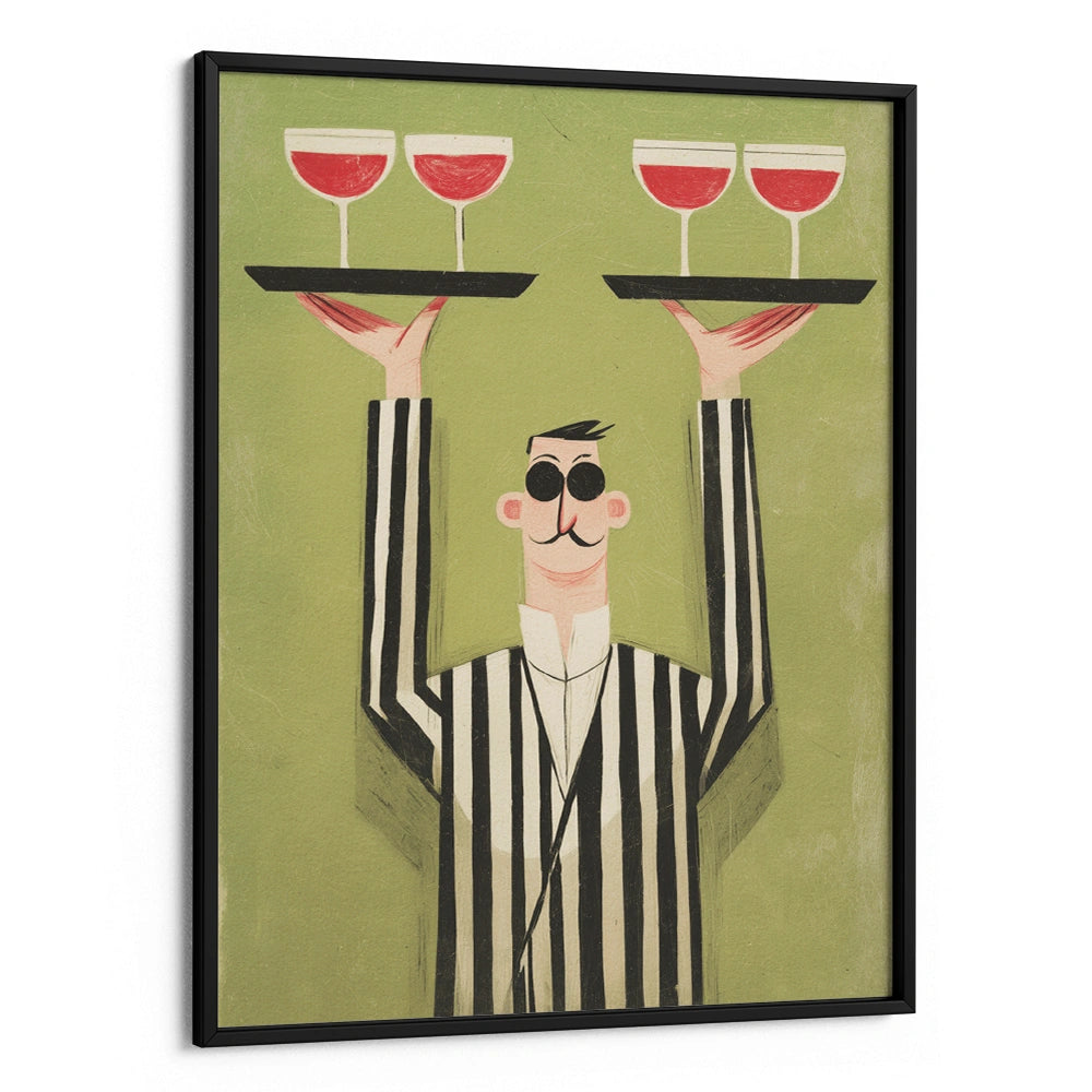 Elegant Waiter Service Gourmet Painting - XS / Matte Paper / Rolled Art - Nook At You