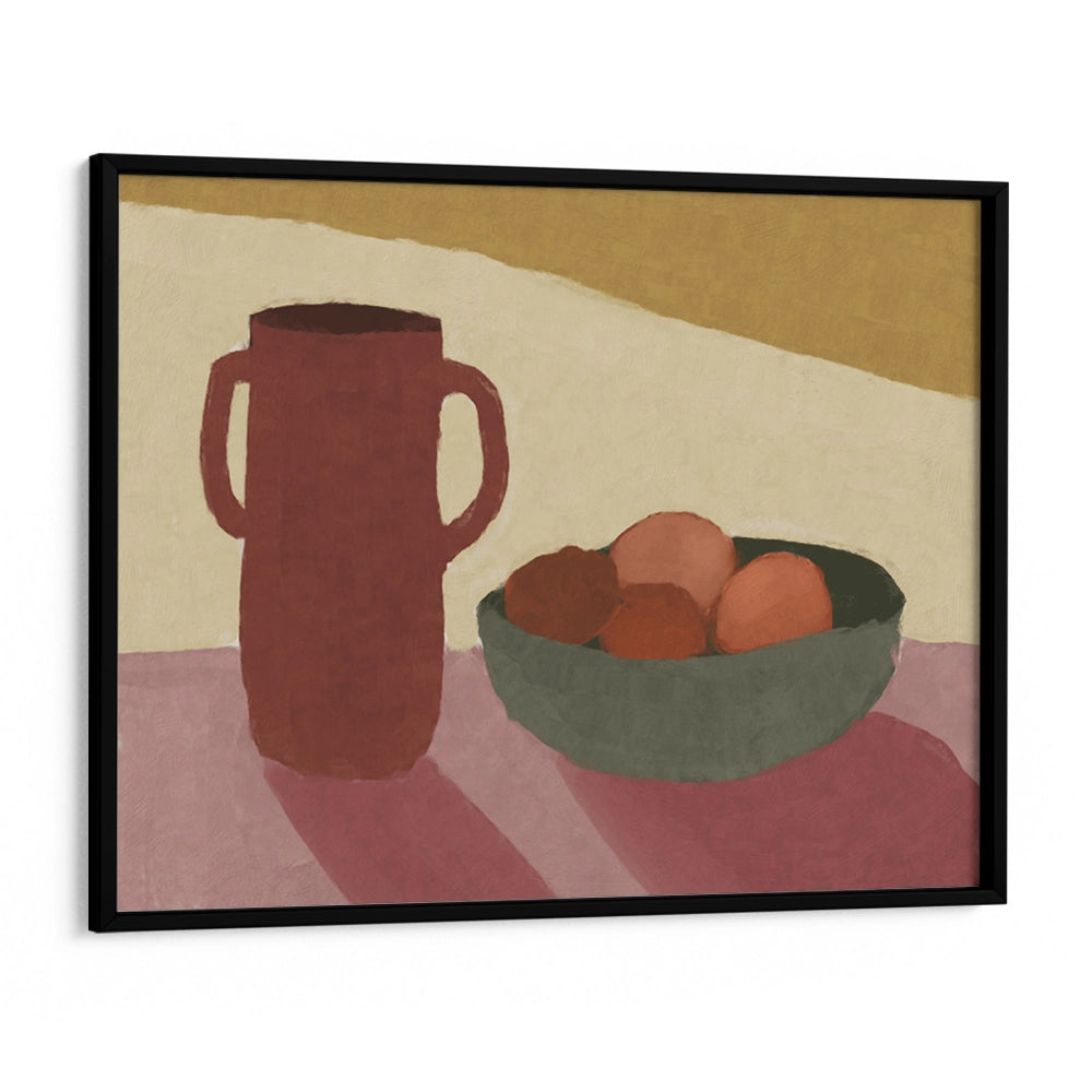 Jug With Peaches Abstract Wall Decor - XS / Matte Paper / Rolled Art - Nook At You