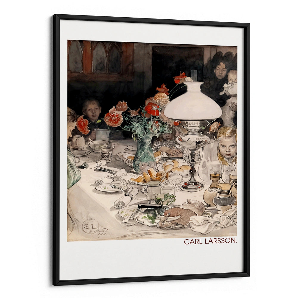 Carl Larsson - Around the Evening Lamp (1900) Exhibition Wall Art Print - XS / Matte Paper / Rolled Art - Nook At You