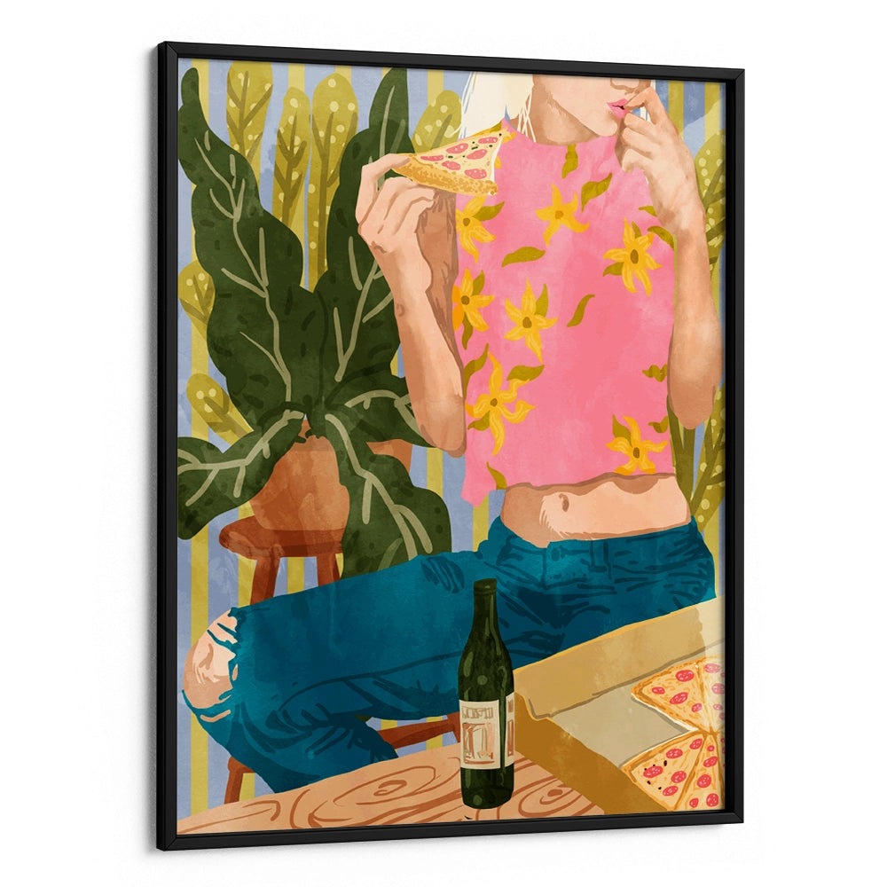 Pizza Boho illustrations For Wall - XS / Matte Paper / Rolled Art - Nook At You