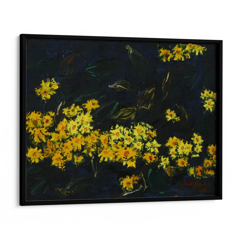 Night Garden Glow Botanical Painting For Living Room - XS / Matte Paper / Rolled Art - Nook At You