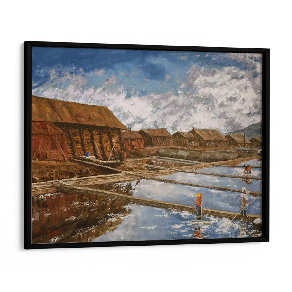 Traditional Saltworks Scene Landscape Poster - XS / Matte Paper / Rolled Art - Nook At You