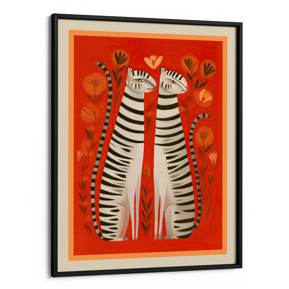 Whimsical White Tigers Canvas Wall Art - XS / Matte Paper / Rolled Art - Nook At You