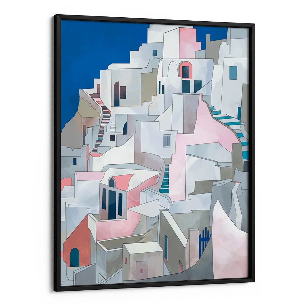 Santorini Modern Living Room Wall Art - XS / Matte Paper / Rolled Art - Nook At You