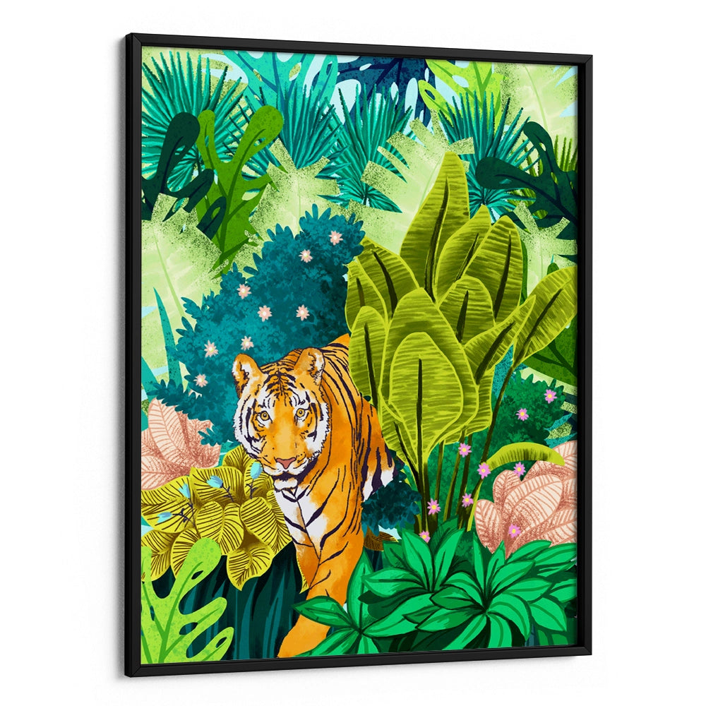 Jungle Tiger Botanical Art Prints - XS / Matte Paper / Rolled Art - Nook At You