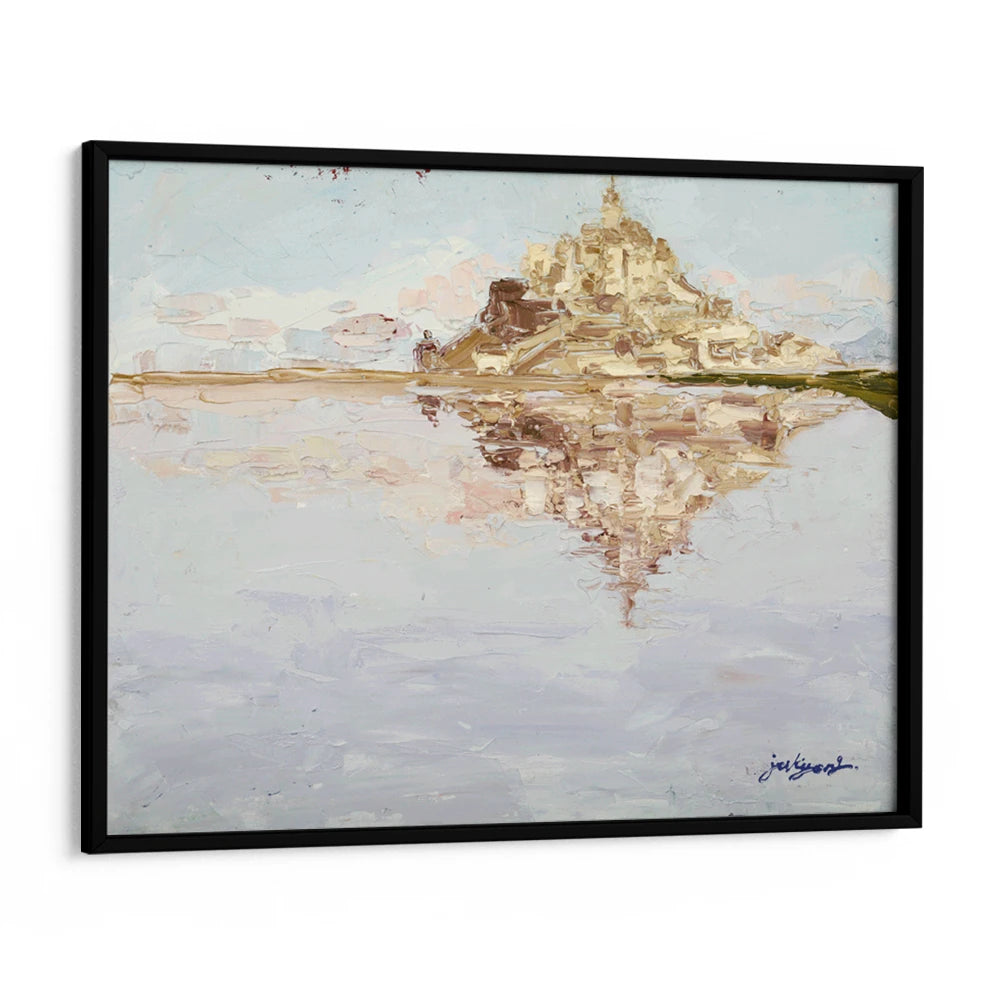 Mont Saint Michel Reflection Landscape Wall Art - XS / Matte Paper / Rolled Art - Nook At You