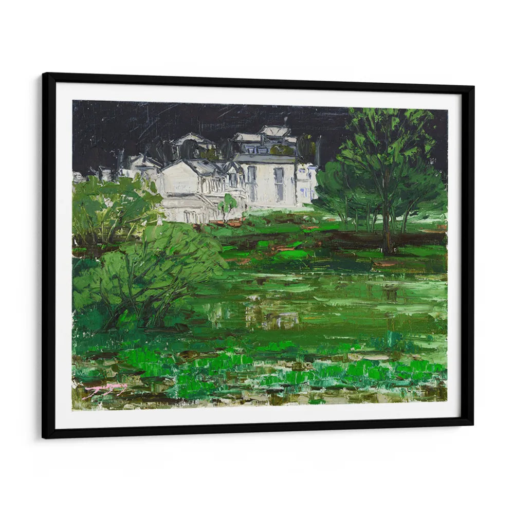 Waterside Mansion Reflections Landscape Wall Art - XS / Matte Paper / Rolled Art - Nook At You