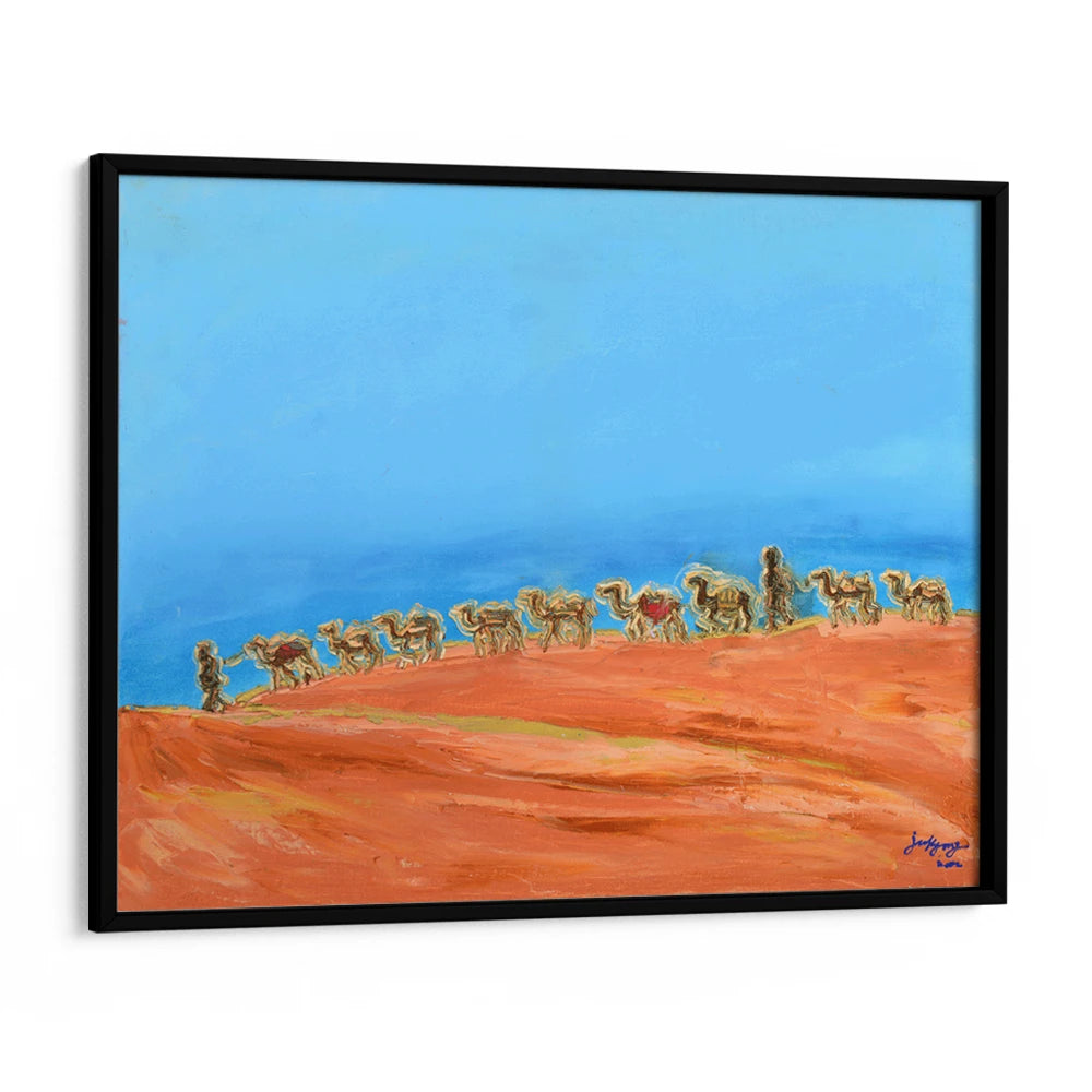 Desert Camel Caravan Landscape Wall Art Poster - XS / Matte Paper / Rolled Art - Nook At You