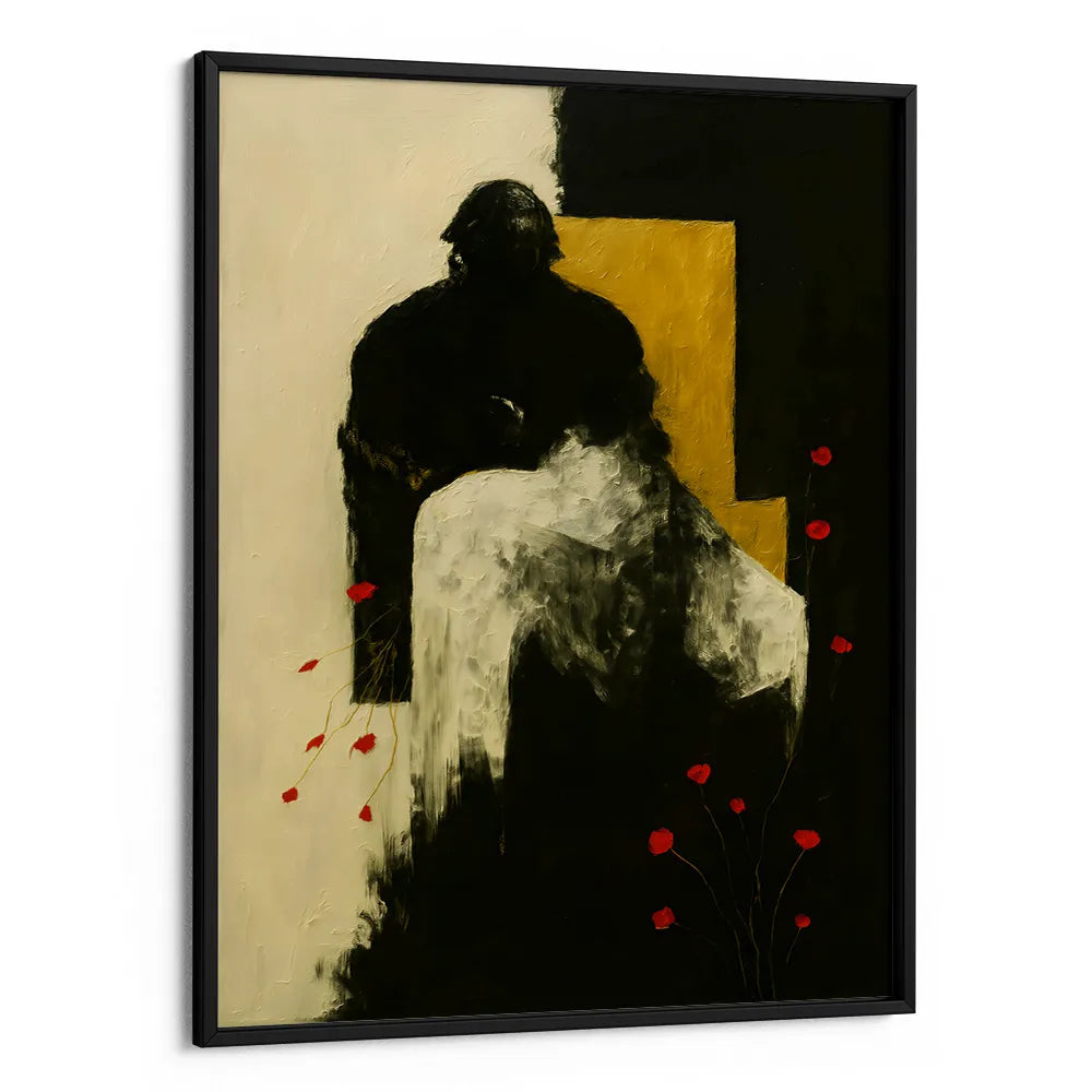 Abstract Couple Poppies Wall Art For Living Room - XS / Matte Paper / Rolled Art - Nook At You