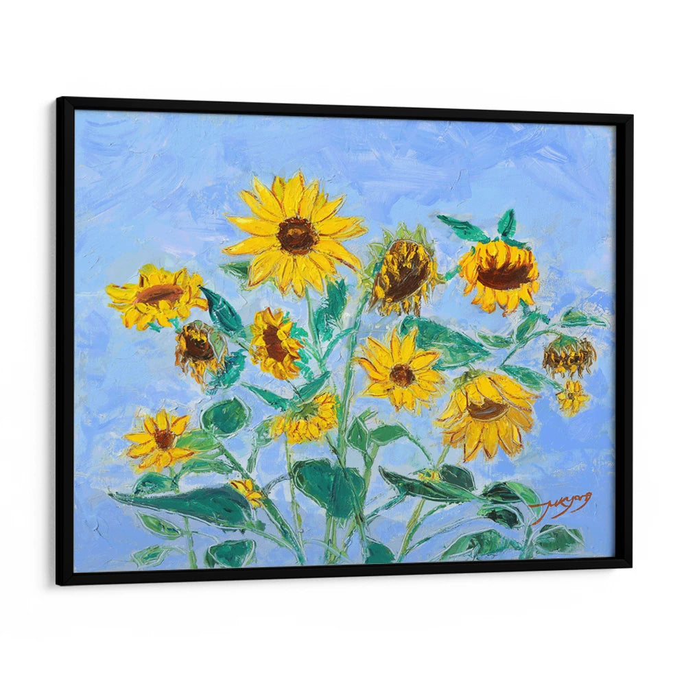 Golden Sunflowers Botanical Painting - XS / Matte Paper / Rolled Art - Nook At You
