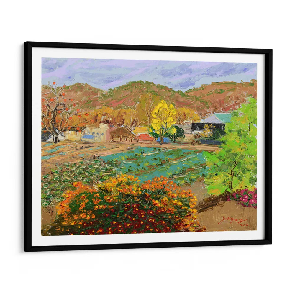 Vibrant Autumn Countryside Landscape Wall Art Print - XS / Matte Paper / Rolled Art - Nook At You