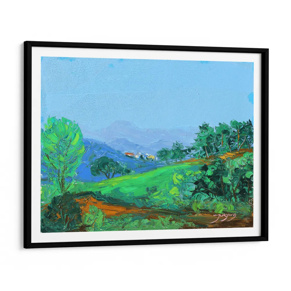 Vibrant Green Hills Landscape Wall Art Poster - XS / Matte Paper / Rolled Art - Nook At You