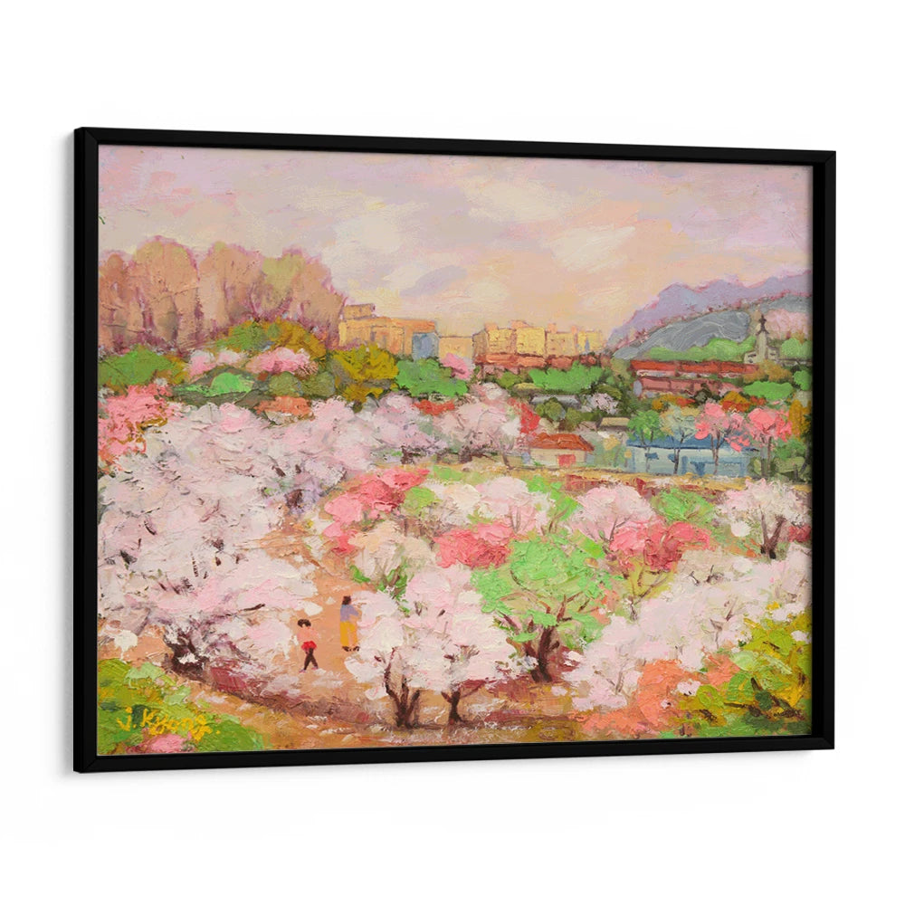Spring Blossom Cityscape Canvas Landscape Wall Art - XS / Matte Paper / Rolled Art - Nook At You