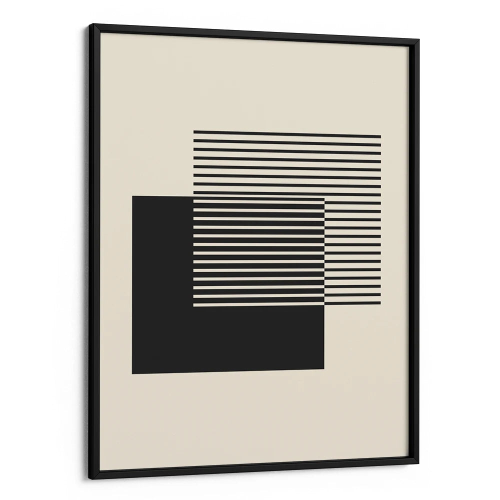 Layered Geometric Contrast Wall Art For Living Room - XS / Matte Paper / Rolled Art - Nook At You