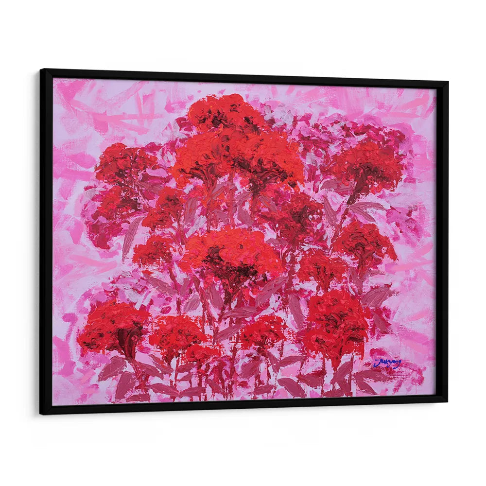 Vibrant Red Floral Garden Botanical Wall Art Print - XS / Matte Paper / Rolled Art - Nook At You