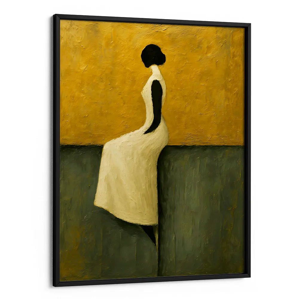 Elegant Woman Sitting Abstract Wall Art - XS / Matte Paper / Rolled Art - Nook At You