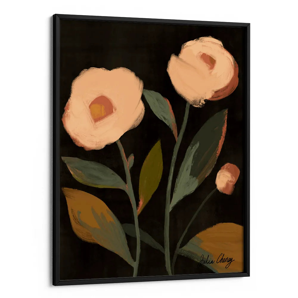 Midnight Blooms Botanical Painting - XS / Matte Paper / Rolled Art - Nook At You