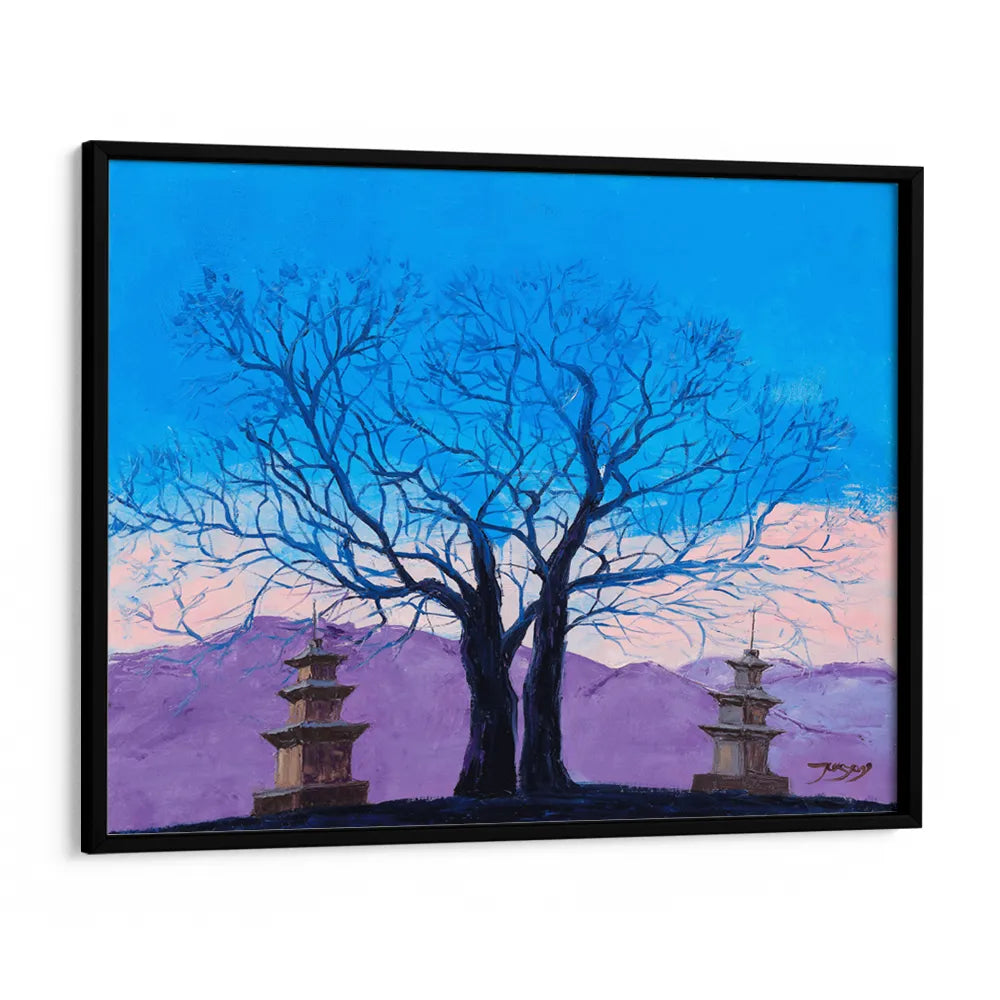 Serene Pagoda Landscape Wall Art Poster For Living Room - XS / Matte Paper / Rolled Art - Nook At You