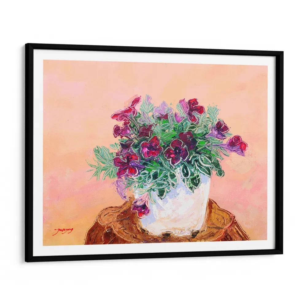 Vibrant Potted Flowers Floral Canvas Wall Art - XS / Matte Paper / Rolled Art - Nook At You